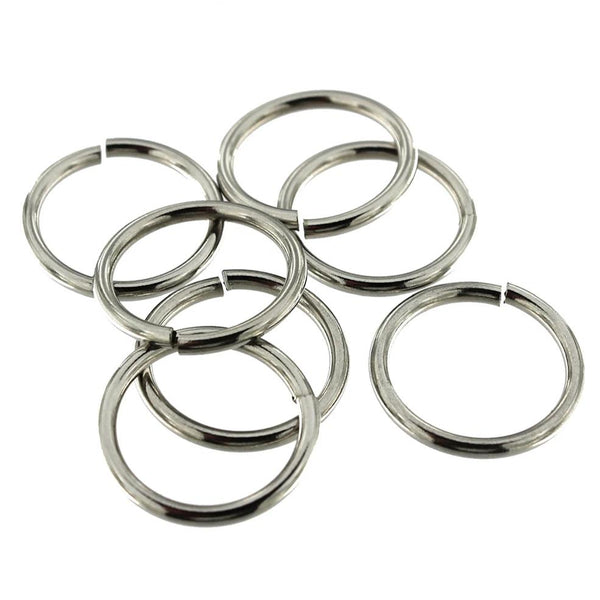 Stainless Steel Jump Rings 18mm - Open 13 Gauge - 50 Rings - J173