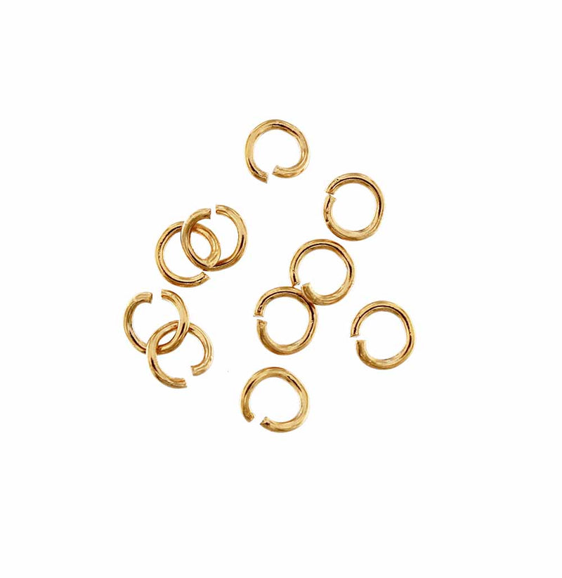 Gold Stainless Steel Jump Rings 6mm - Open 18 Gauge - 20 Rings - J134