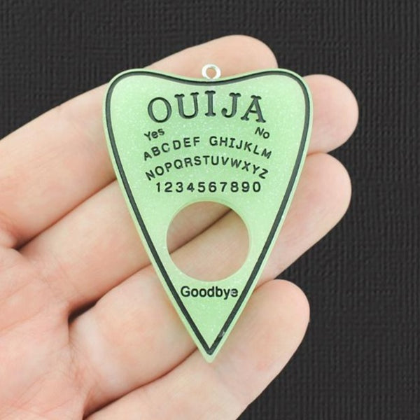 Green Ouija Board Planchette Resin Charm - K309