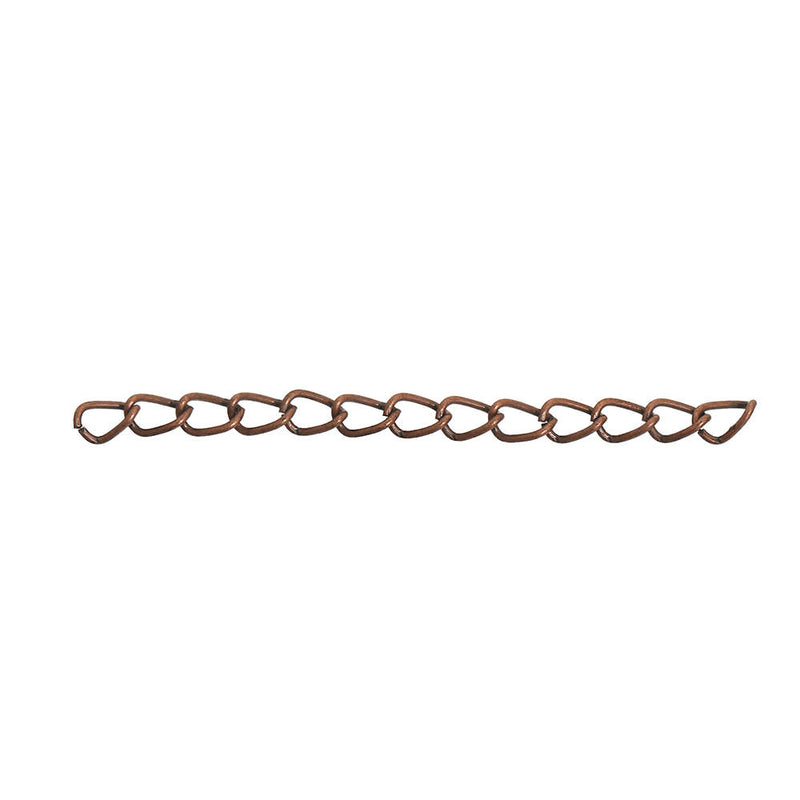 Antique Copper Tone Extender Chains - 52mm x 3.8mm - 12 Pieces - N038