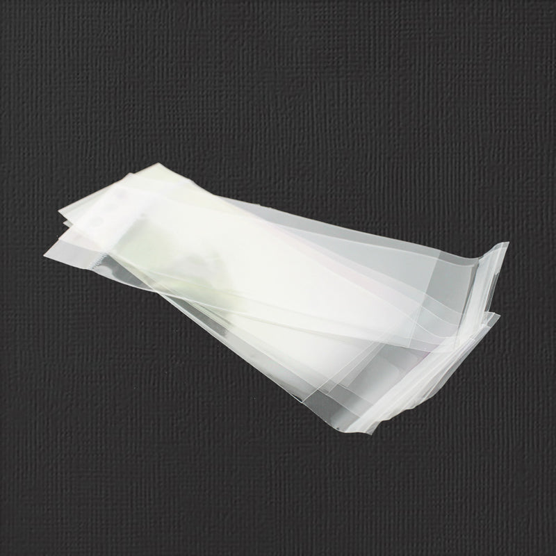 200 Cellophane Bags 160mm x 50mm Self Adhesive Seal - With Hole - TL021