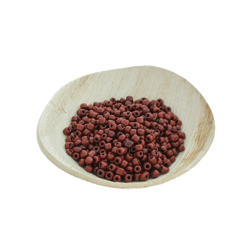 Perles de Verre Graines 6/0 4mm - Marron Coco - 50g 600 Perles - BD1302