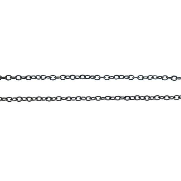 Bulk Gunmetal Tone Cable Chain 32ft - 0.6mm - FD774