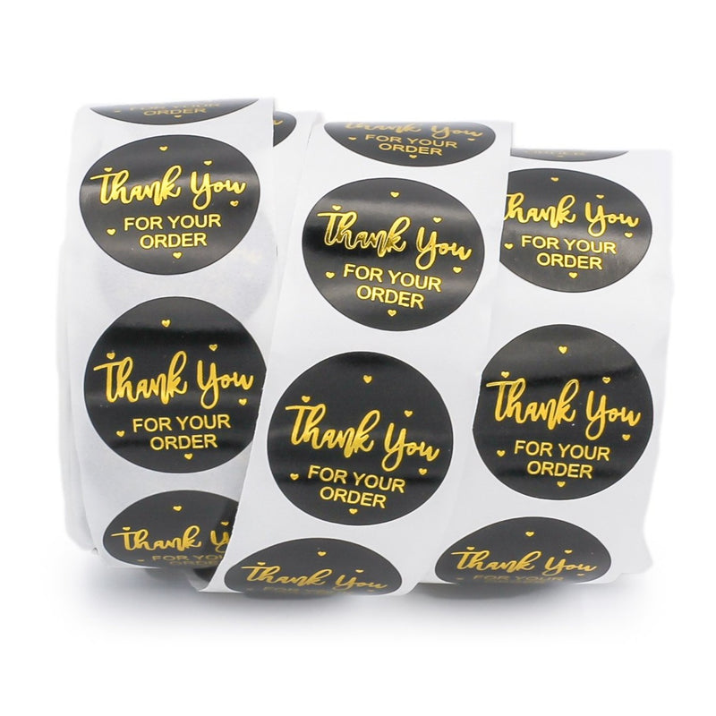 100 Thank You For Your Order Self-Adhesive Paper Gift Tags - TL142