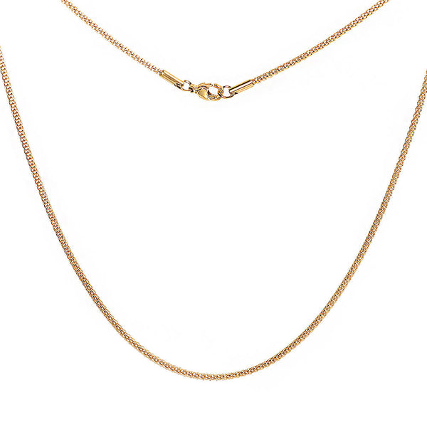 Gold Tone Stainless Steel Snake Chain Necklace 18" - 2mm - 1 Necklace - N385