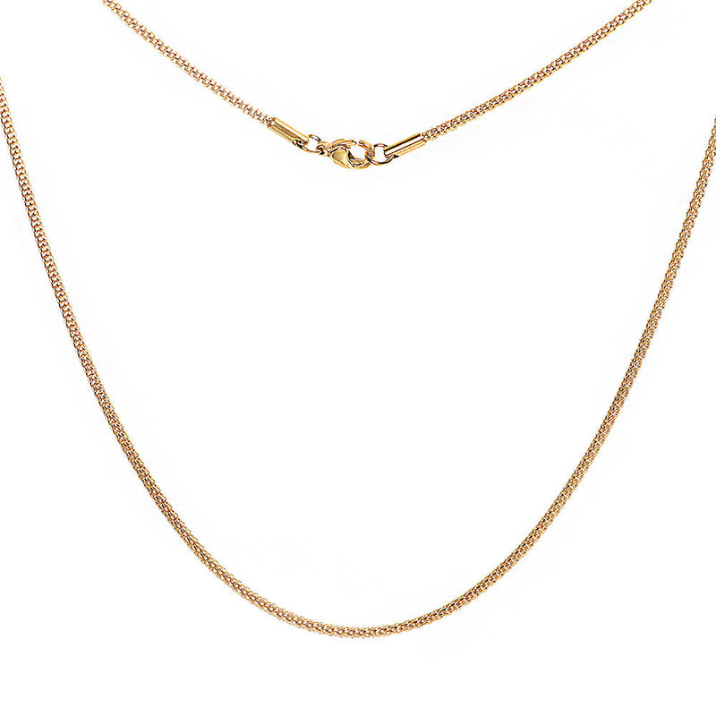Gold Tone Stainless Steel Snake Chain Necklace 18" - 2mm - 5 Necklaces - N385