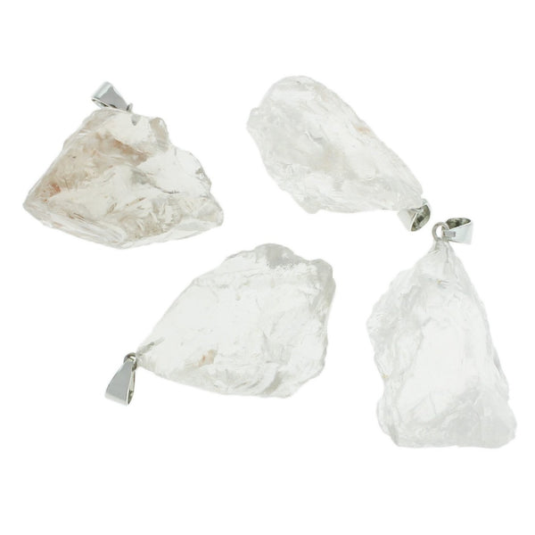 Pendentif en cristal de pierre précieuse de quartz naturel 3D - GEM120