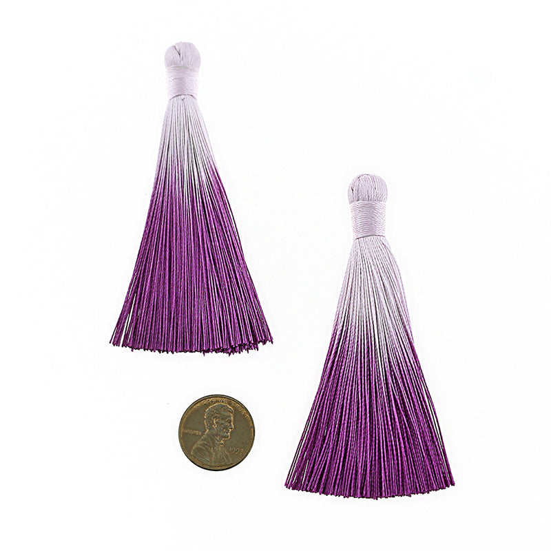 Polyester Tassel 80mm - Ombre Purple - 2 Pieces - TSP153