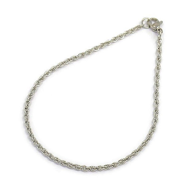 Stainless Steel Rope Chain Bracelet 8" - 2.5mm - 1 Bracelet - N054