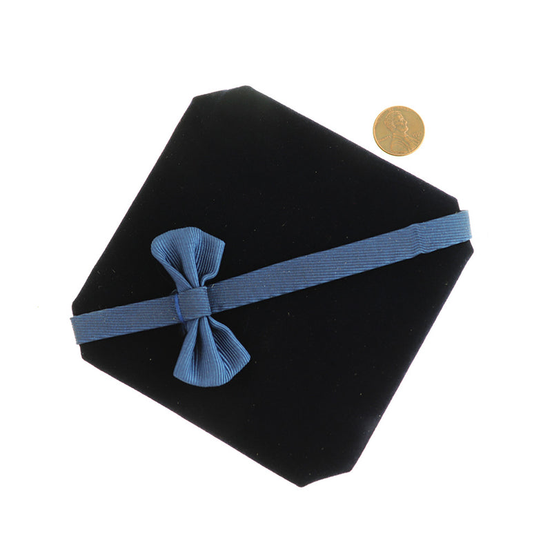 Boîte à Bracelet en Velours - Noir et Bleu - 9.5cm x 9.5cm - 1 Pièce - TL229