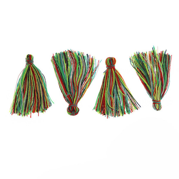 Cotton Tassels - Neon Rainbow - 8 Pieces - Z173