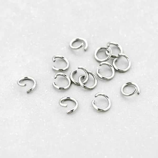 Anneaux en acier inoxydable 5 mm x 0,8 mm - Calibre 20 ouvert - 500 anneaux - SS055