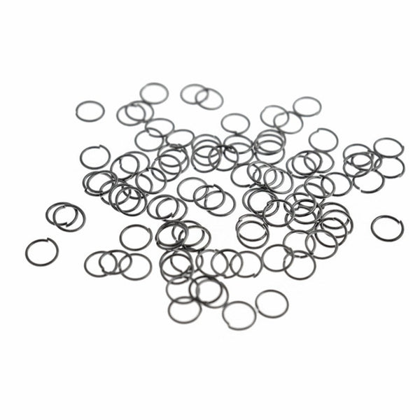 Gunmetal Tone Jump Rings 7mm x 0.7mm - Open 21 Gauge - 500 Rings - J075