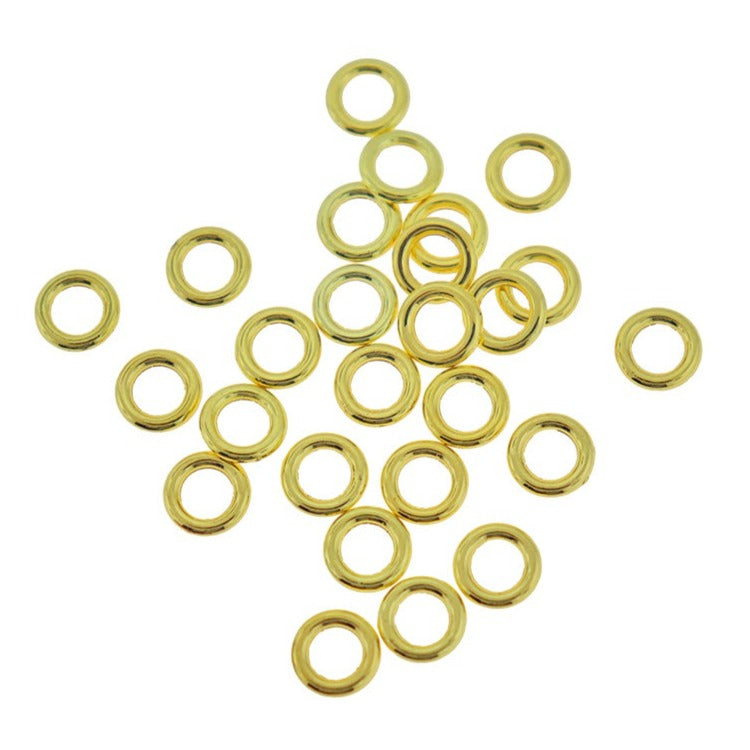 SALE 25 Linking Ring Gold Tone Charms 2 Sided - J261