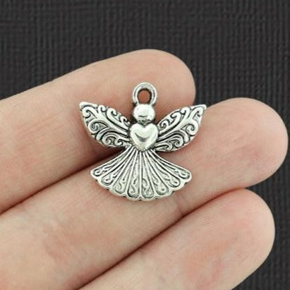 WYSIWYG 20pcs 21x20mm Bee Charms For DIY Jewelry Making Antique Silver  Color Zinc Alloy Charms Pendant Jewelry Findings