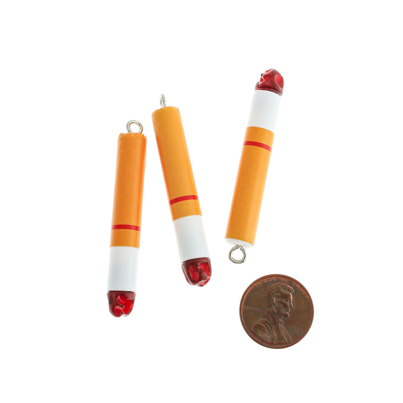 2 breloques en résine de cigarette 3D - K234