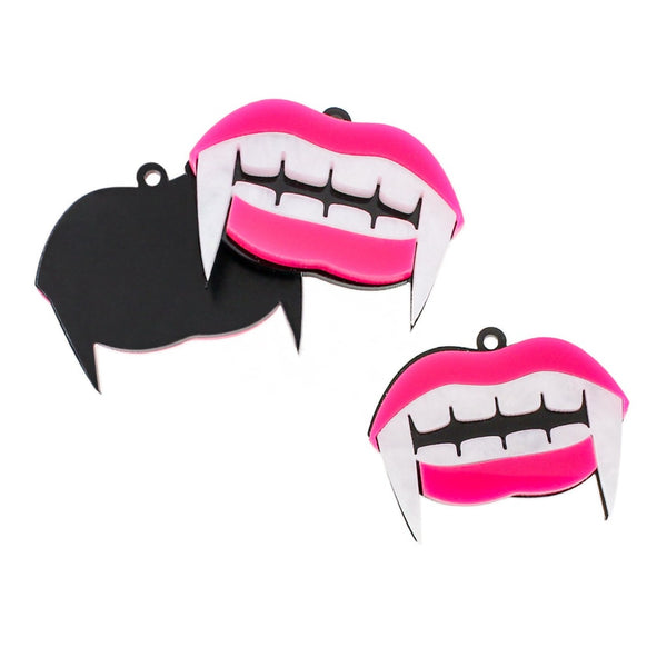 2 Fangs Acrylic Charms - K625