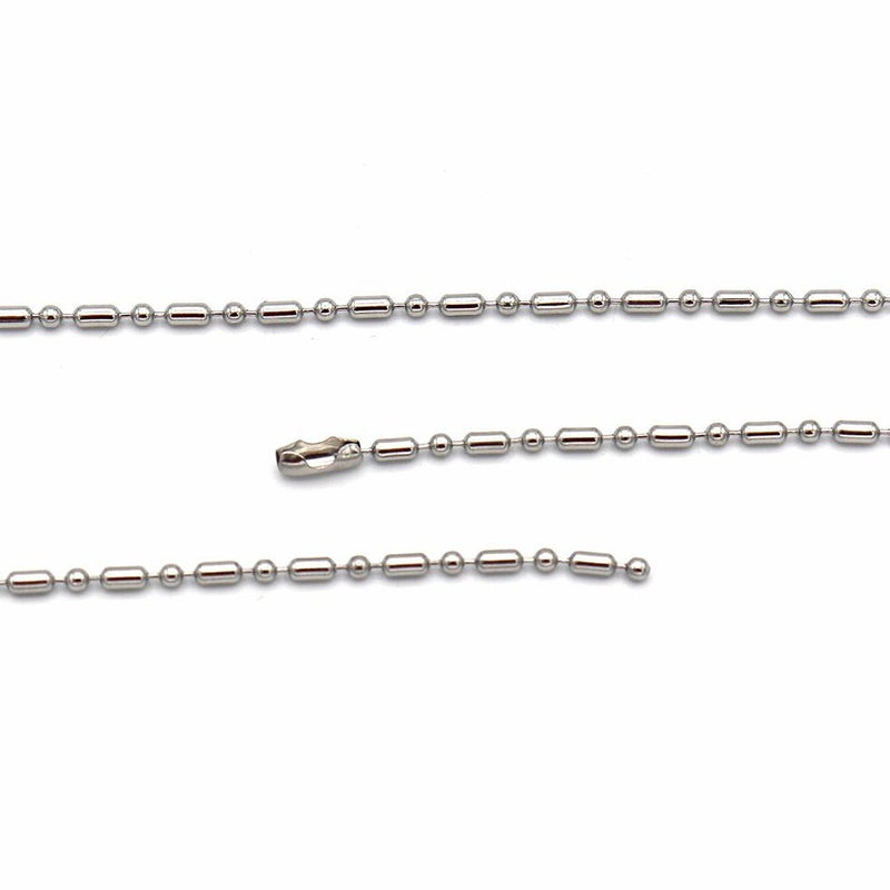 Stainless Steel Ball Chain Necklaces 20" - 0.5mm - 10 Necklaces - N707