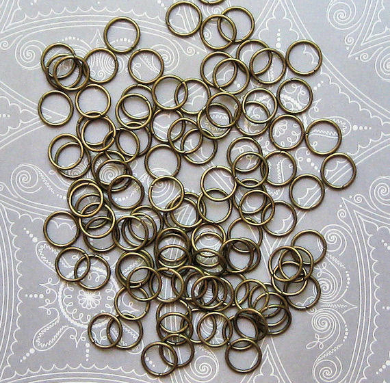 Antique Bronze Tone Jump Rings 9mm x 1mm - Open 18 Gauge - 500 Rings - J015