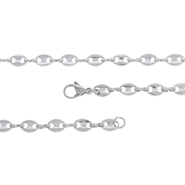 Collier chaîne à maillons en acier inoxydable 15,7- 1,5 mm - 1 collier - N076