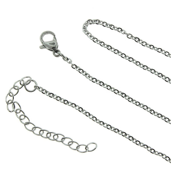 Stainless Steel Cable Chain Necklace 31.5"- 1mm - 1 Necklace - N594
