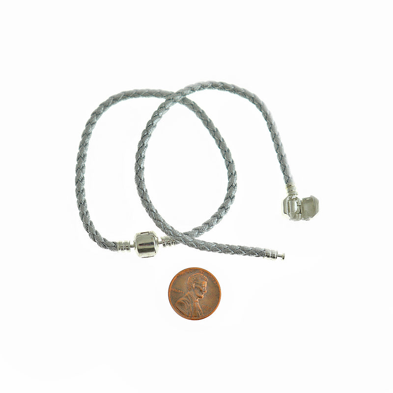 Faux Leather Braided Bracelet - 7" - 3mm - Choose Your Color & Quantity!