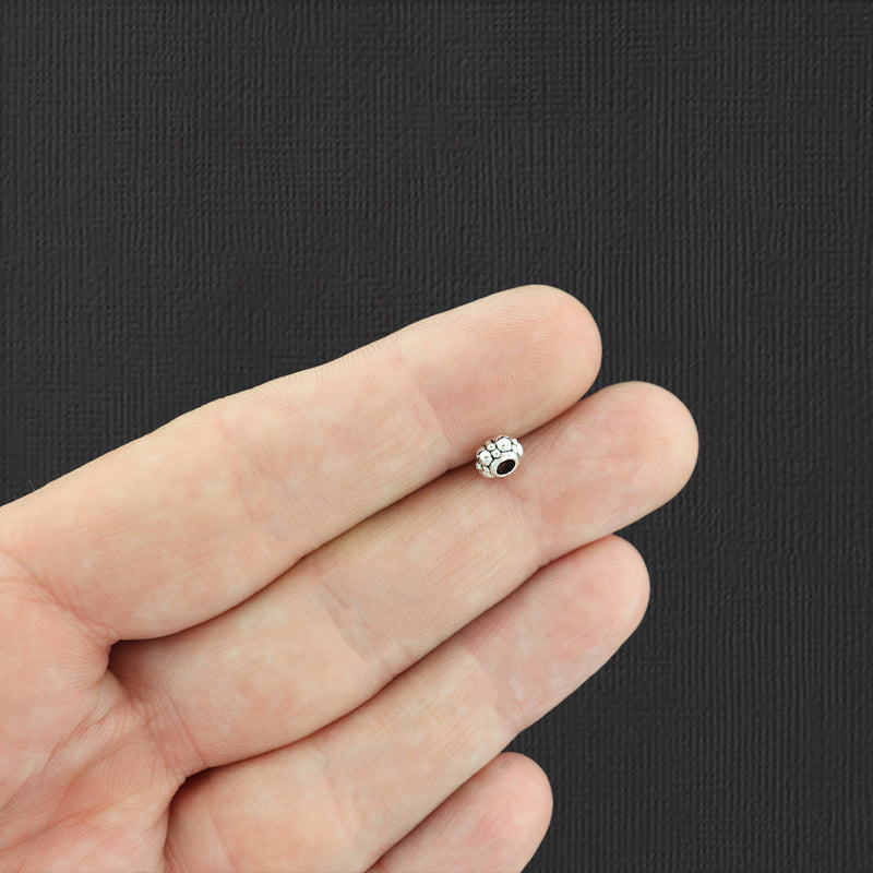 Perles d'espacement marguerite 4 mm x 6 mm - ton argent antique - 50 perles - SC6998