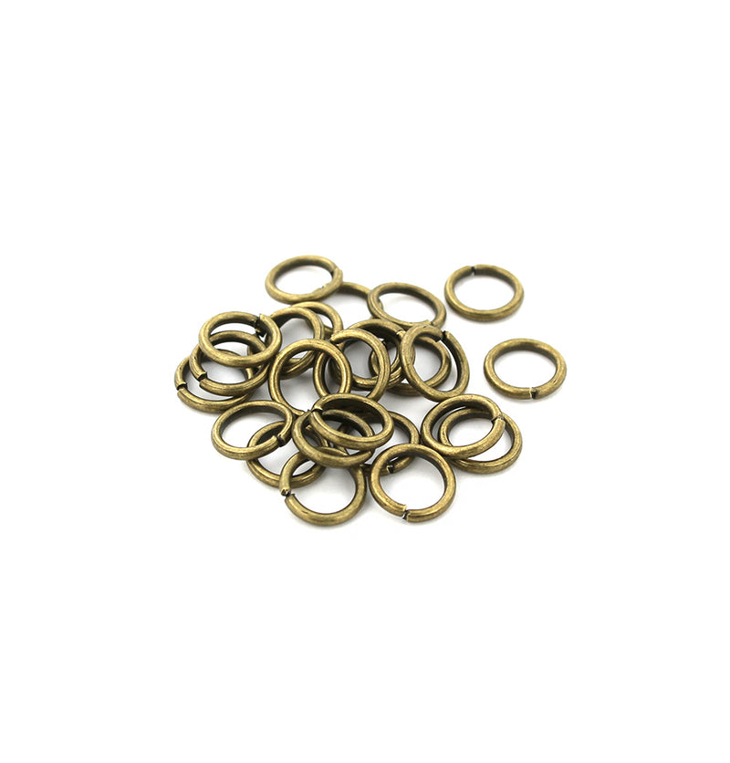 Antique Bronze Tone Jump Rings 10mm x 1.5mm - Open 15 Gauge - 200 Rings - J181