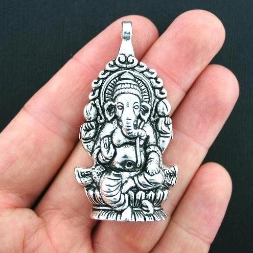 Ganesha Antique Silver Tone Charm - SC3648