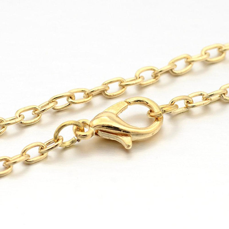 Gold Tone Cable Chain Necklace 29" - 2mm - 1 Necklace - N452