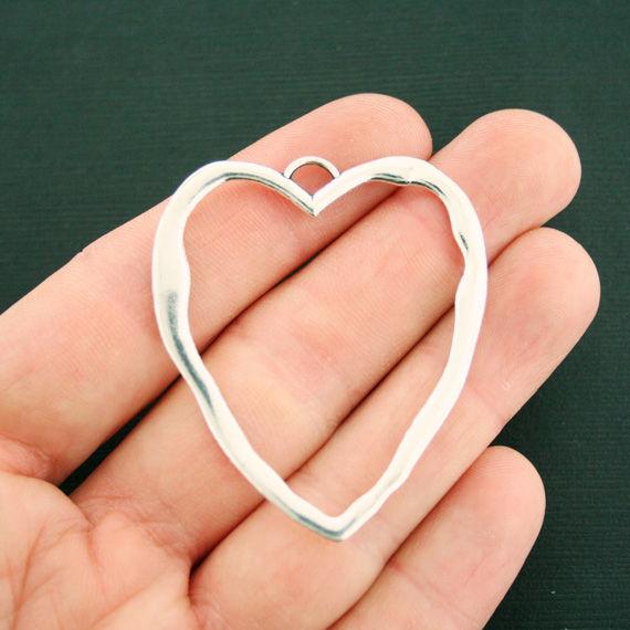 Heart Antique Silver Tone Charm - SC559