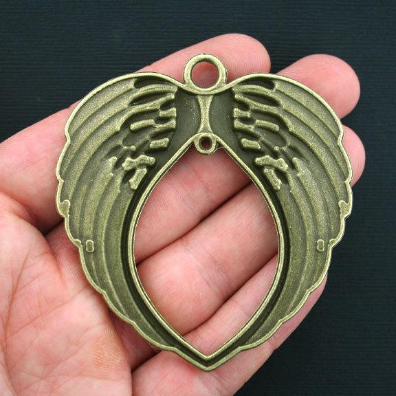 Wings Antique Bronze Tone Charm - BC959