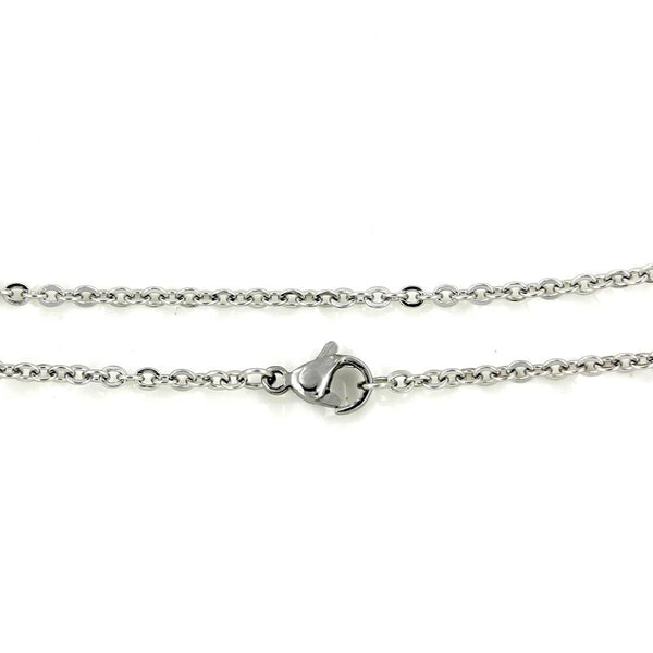 Collier Chaîne Câble Acier Inoxydable 22" - 2mm - 1 Collier - N461