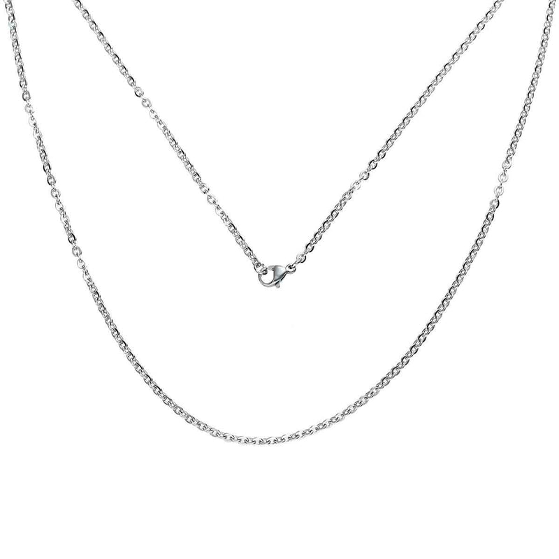 Stainless Steel Cable Chain Necklace 20" - 3mm - 1 Necklace - N209