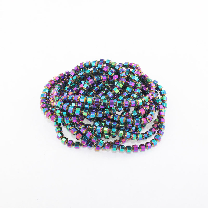 Rainbow Magnetic Hematite 4mm round Beads