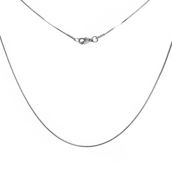 Stainless Steel Snake Chain Necklace 18" - 1mm - 1 Necklace - N387