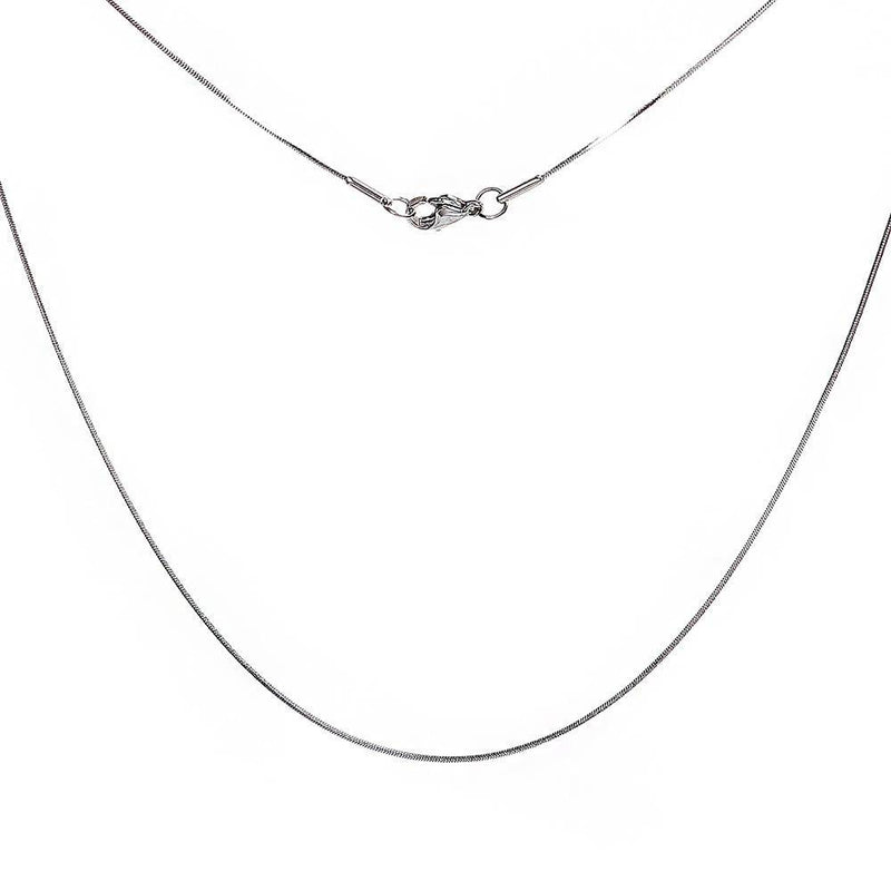 Stainless Steel Snake Chain Necklace 18" - 1mm - 1 Necklace - N387