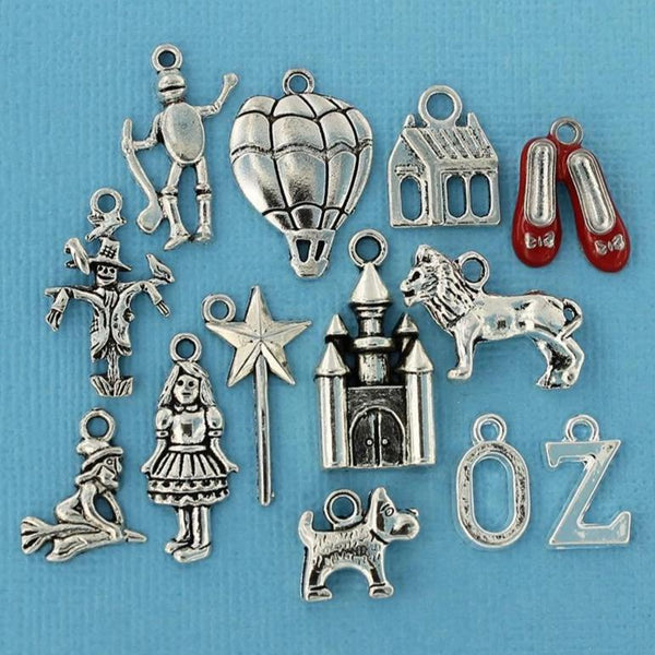 Wizard of Oz Charm Collection Antique Silver Tone 13 Charms - COL272