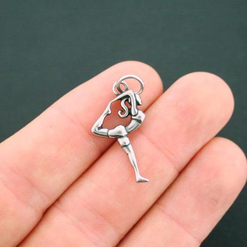Yoga Pose Stainless Steel Charm - SC6190